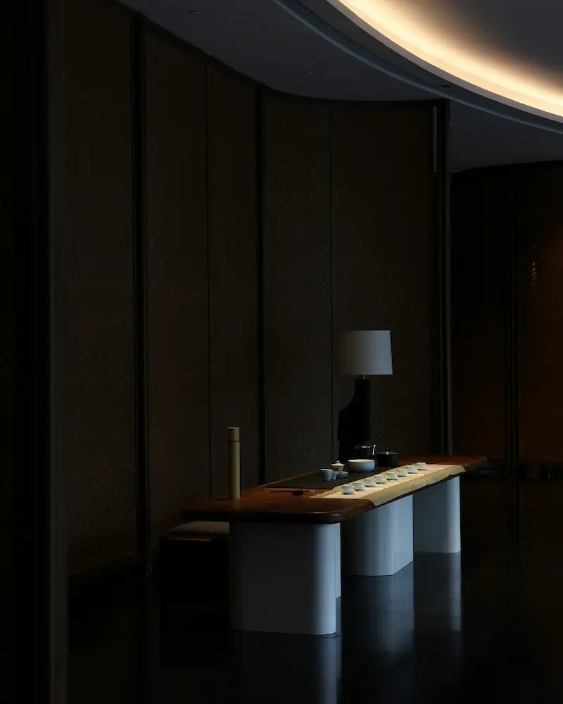 Reception in a luxury hotel